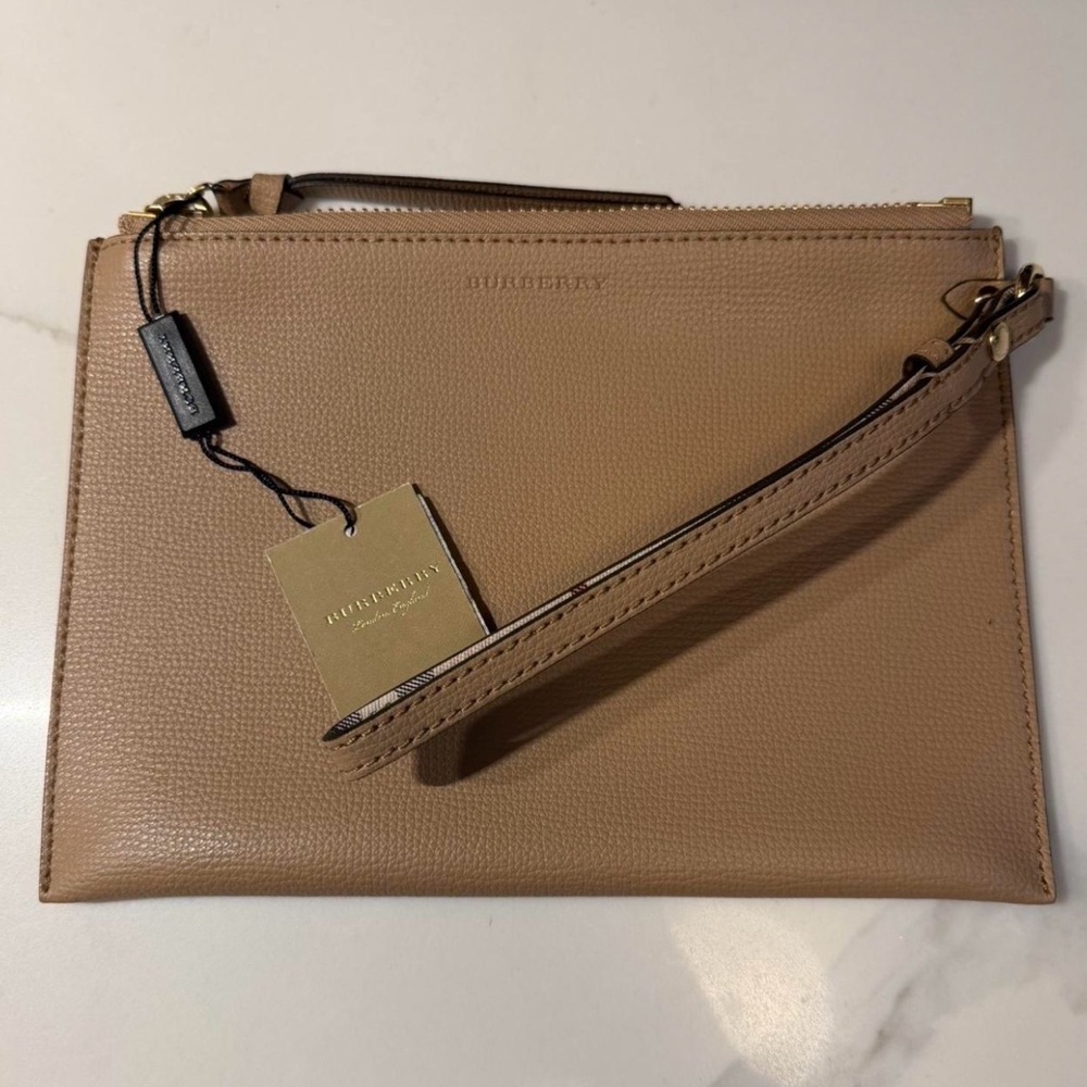 Burberry Tan Leather Pouch